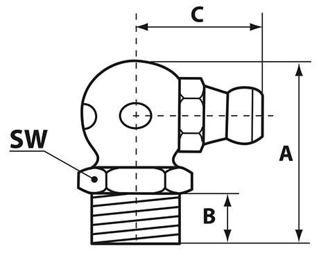 Пресс-масленка угловая H3, 90, схема. Пресс масленка угловая H3, 90, схема.