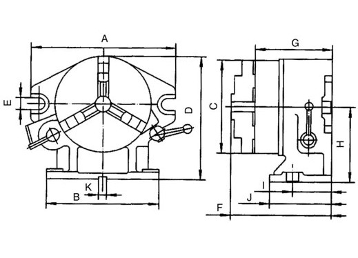 Головки делительные F2, F2-6, тип 5026, схема с размерами.